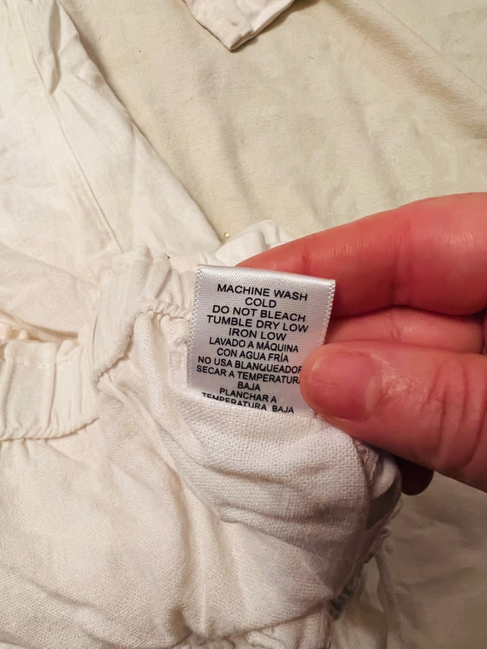 NWOT Lightweight OffWhite Drawstring Lounge Linen Blend Pants. Size Medium - Picture 13 of 13